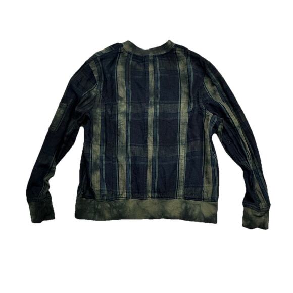 Dear John Jacket Size Womens L Tartan Plaid Distress Lightweight Cotton Academia - Picture 7 of 7